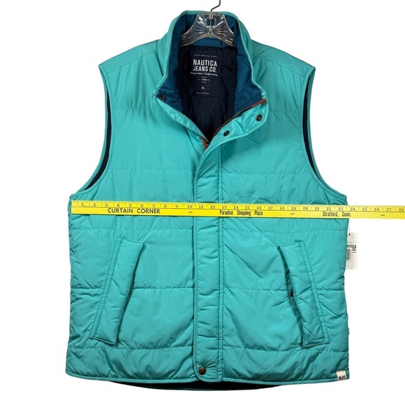 NWT Men's Nautica Puffer Vest, Teal Blue, Size XL - Picture 3 of 9